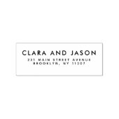 ウェディングモダン日付を保存する家族差出人住所 ラバースタンプ (インプリント)