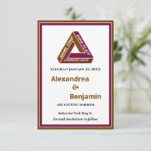 ウェディングモダン日付を保存する新しい日付カード セーブザデート (スタンド正面)