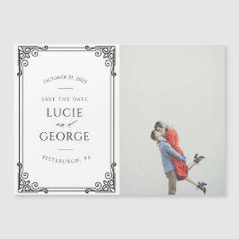 ウェディングモダン日付マグネットを保存