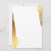 ウェディングモダンINVITE豪華な金ゴールド金縁 招待状 (裏面)