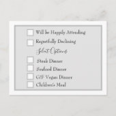 ウェディングモダンRSVPフォトカードの追加 ポストカード (裏面)