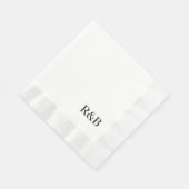 ウェディングモノグラムのレセプションカクテル 縁ありランチョンナプキン (角)