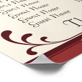 ウェディングモノグラムのレセプション座席表 ポスター (角)