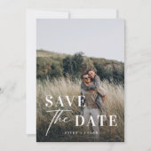 ウェディングユニーク日付の写真を保存 招待状 (正面)