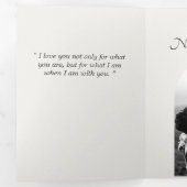 ウェディングユニーク日付の発表を保存 三つ折りクリスマスカード (内部最初)