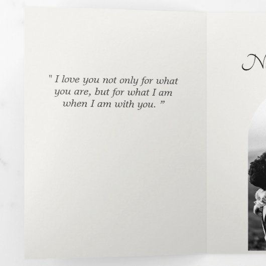 ウェディングユニーク日付の発表を保存 三つ折りクリスマスカード (内部最初)