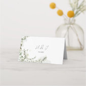 ウェディングユーカリグリーンエレガント プレイスカード (裏面)