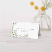 ウェディングユーカリグリーンエレガント プレイスカード (正面)