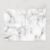 ウェディングユーカリ大理石ゴールド インビテーションポストカード (裏面)