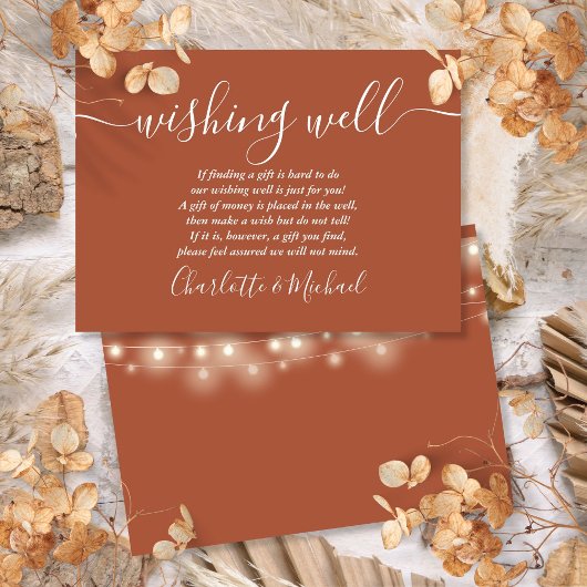 ウェディングライツテラコッタ結婚ズ エンクロージャーカード