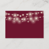ウェディングライティングウェルライトバーガンディ結婚ズ エンクロージャーカード (裏面)