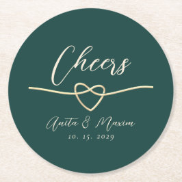 ウェディングラウンドドリンクコースター Cheers ラウンドペーパーコースター
