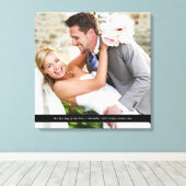 ウェディングラブメモリーエレガントブラックバンドオーバーレイ キャンバスプリント (インサイチュ (ウッドフロア))