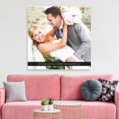 ウェディングラブメモリーエレガントブラックバンドオーバーレイ キャンバスプリント (インサイチュ (リビング))