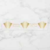 ウェディングラベル金ゴールドアールデコデザイン ペットボトルラベル (シングルラベル)