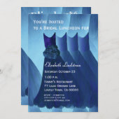 ウェディングランチョンの可愛いウェディングドレス 招待状 (正面/裏面)