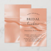ウェディングランチョン ローズゴールド ブラッシュ サテン シルク 招待状 (正面/裏面)