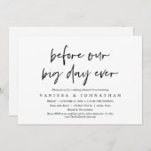 ウェディングリハーサルディナー Before Our Big Day Ever 招待状 (正面/裏面)