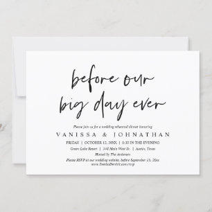 ウェディングリハーサルディナー Before Our Big Day Ever 招待状