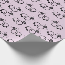 ウェディングリングのブライダルシャワーギフト用シームレスラッピングペーパー