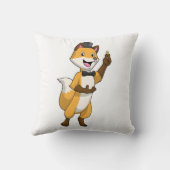 ウェディングリングをつけた花婿としての狐 クッション (裏面)