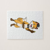 ウェディングリングをつけた花婿としての狐 ジグソーパズル (横)