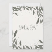 ウェディングリーフモダンエレガント 招待状 (裏面)