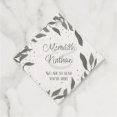 ウェディングリーフ シンプル モダン おしゃれ インスピリビティ フェイバータグ (正面)