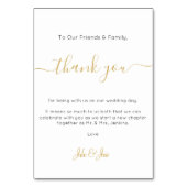 ウェディングレシ感謝していョンユテーブルのカード テーブルナンバー (正面)