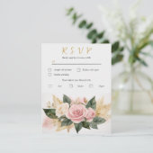 ウェディングレスポンスカードをカスタマイズ ローズブーケ 出欠カード (スタンド正面)