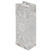 ウェディングレセプショエレガントンホワイト金ゴールドシルバーシンプル ワインギフトバッグ (裏面アングル)