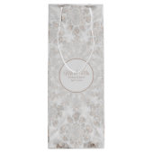 ウェディングレセプショエレガントンホワイト金ゴールドシルバーシンプル ワインギフトバッグ (裏面)