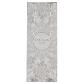 ウェディングレセプショエレガントンホワイト金ゴールドシルバーシンプル ワインギフトバッグ (正面)