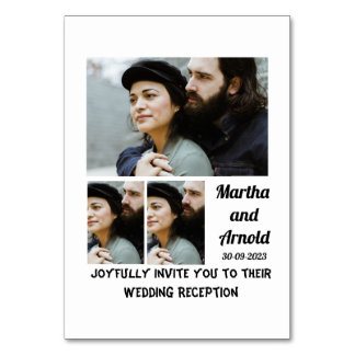 ウェディングレセプショカスタムン3フォトコラージュ テーブルナンバー