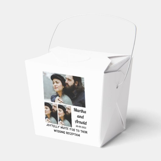 ウェディングレセプショカスタムン3フォトコラージュ フェイバーボックス (正面サイド)
