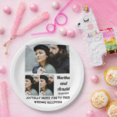 ウェディングレセプショカスタムン3フォトコラージュ ペーパープレート (パーティー)