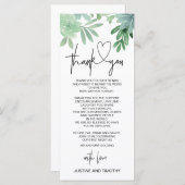 ウェディングレセプションありがとうございますごきげんよう メニュー (正面/裏面)