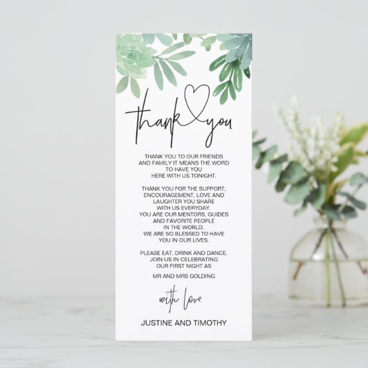 ウェディングレセプションありがとうございますごきげんよう メニュー (スタンド正面)