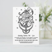 ウェディングレセプションいかりナイフタトゥー伝統的 エンクロージャーカード (スタンド正面)