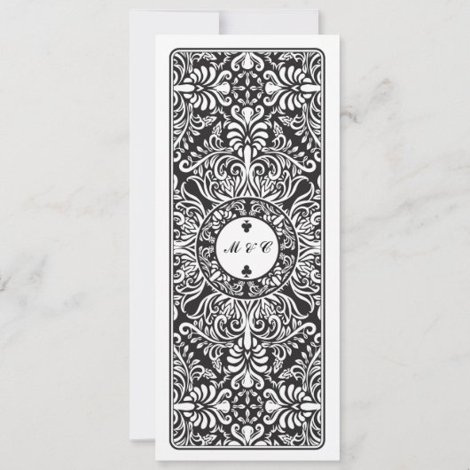 ウェディングレセプションの遊戯カード エースオブクラブ 招待状 (裏面)