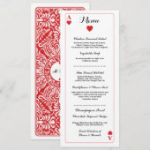 ウェディングレセプションの遊戯カード エースオブハーツ 招待状 (正面/裏面)