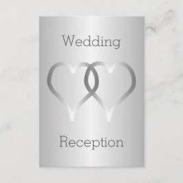 ウェディングレセプションエンクロージャカードシルバーハート エンクロージャーカード