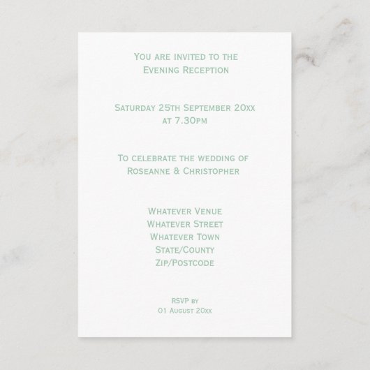 ウェディングレセプションエンクロージャカード エンクロージャーカード (裏面)