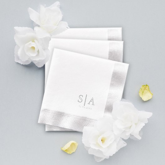 ウェディングレセプションカクテル婚約 箔ナプキン