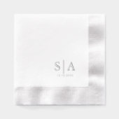 ウェディングレセプションカクテル婚約 箔ナプキン (正面)