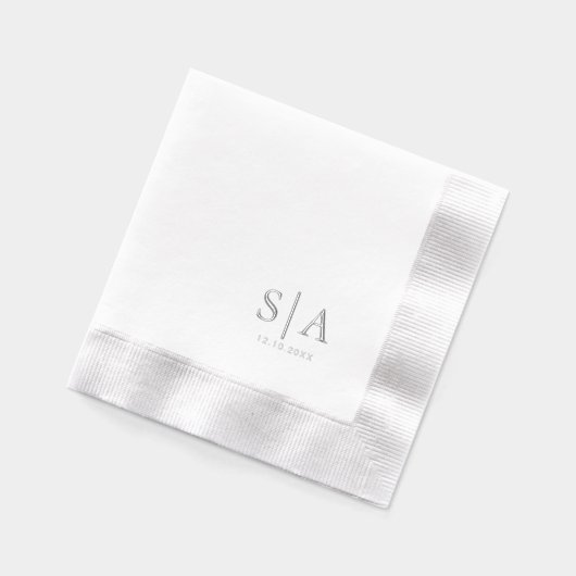 ウェディングレセプションカクテル婚約 箔ナプキン (左)