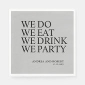 ウェディングレセプションカクテル スタンダードランチョンナプキン (正面)