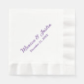 ウェディングレセプションカクテル 縁ありランチョンナプキン (正面)