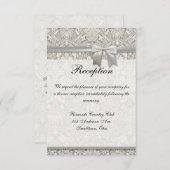 ウェディングレセプションカスタマイズ可能な招待テンプレート 招待状 (正面/裏面)