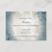 ウェディングレセプションカーエレガントドヴィンテージの葉 エンクロージャーカード (裏面)